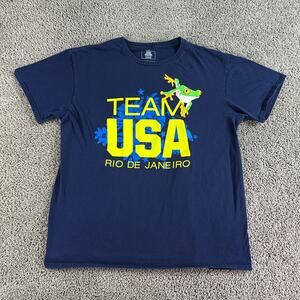 USA Olympics Team Shirt Mens Extra Large Blue Frog 2016 Road To Rio Casual